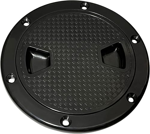 Escotilla de placa de inspección circular antideslizante negra marina con cubierta desmontable para barco de acceso RV
