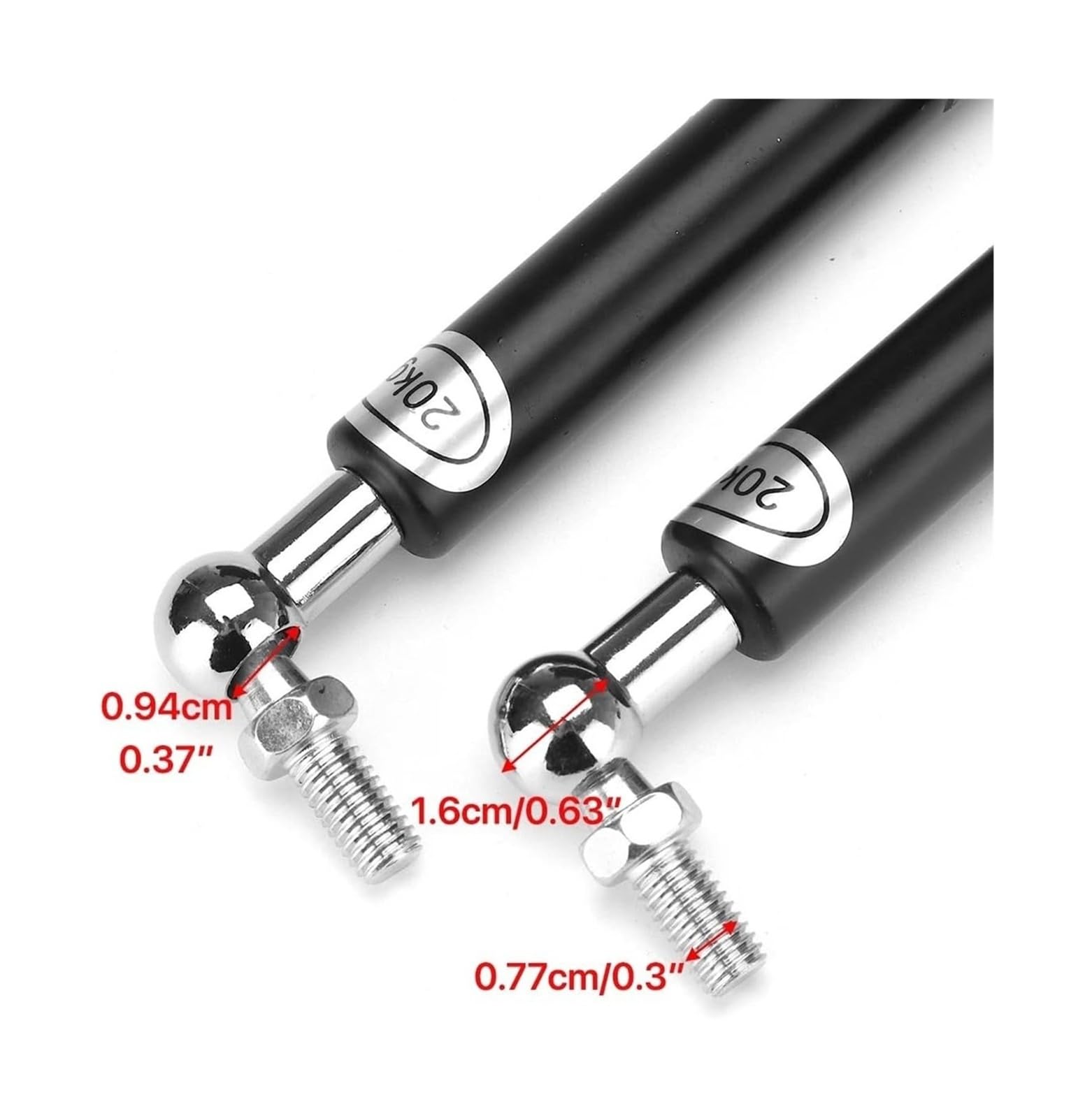 Tige hydraulique Amortisseur De Hayon Vérin À Gaz Barre Support Ressort Pour Camion Camionnette Bateau Fenêtre 2 Pièces 200 N 200-600 Mm(200MM)