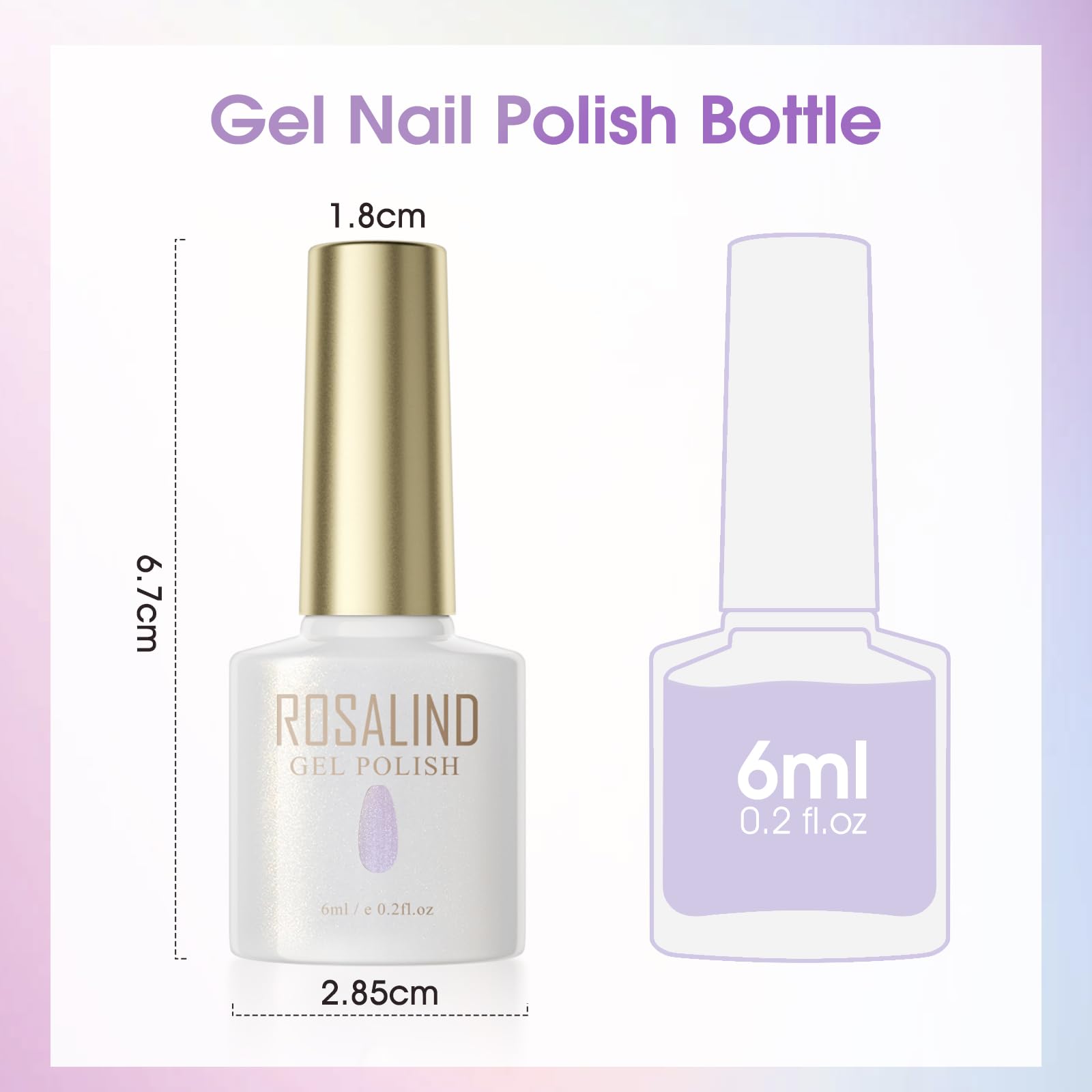 ROSALIND Zestaw lakierów do paznokci Aurora Cat Eye, 6 kolorów Fioletowy Niebieski Brązowy Zestaw żeli do paznokci Cat Eye z Manget, Soak off UV/LED długotrwały lakier żelowy Manicure dla kobiet