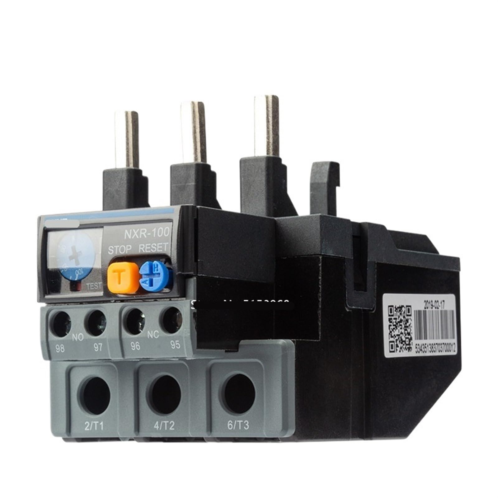 HUUOQIWY Relay NXR-100 30A-40A 37A-50A 48A-65A 63A-80A 80A-100A Thermal Overload Relay for NXC AC Contactor 1Pcs(NXR-100 80A-100A)