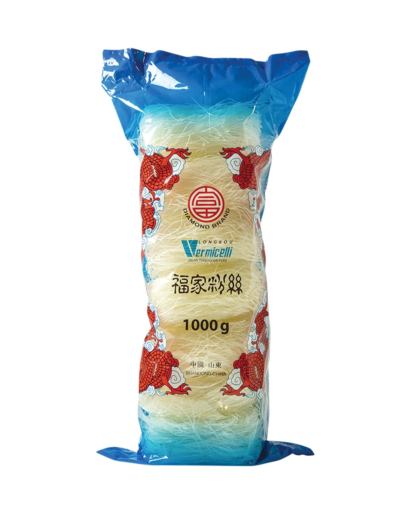 DIAMOND Fideos de cristal, fideos largos, naturalmente veganos y sin gluten - 1 x 1000 g