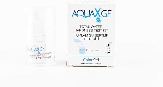 Domestic 5 mL AQUAX@GF- Total Water Hardness Test Kit. Measure your water quality easily, quickly and accurately
