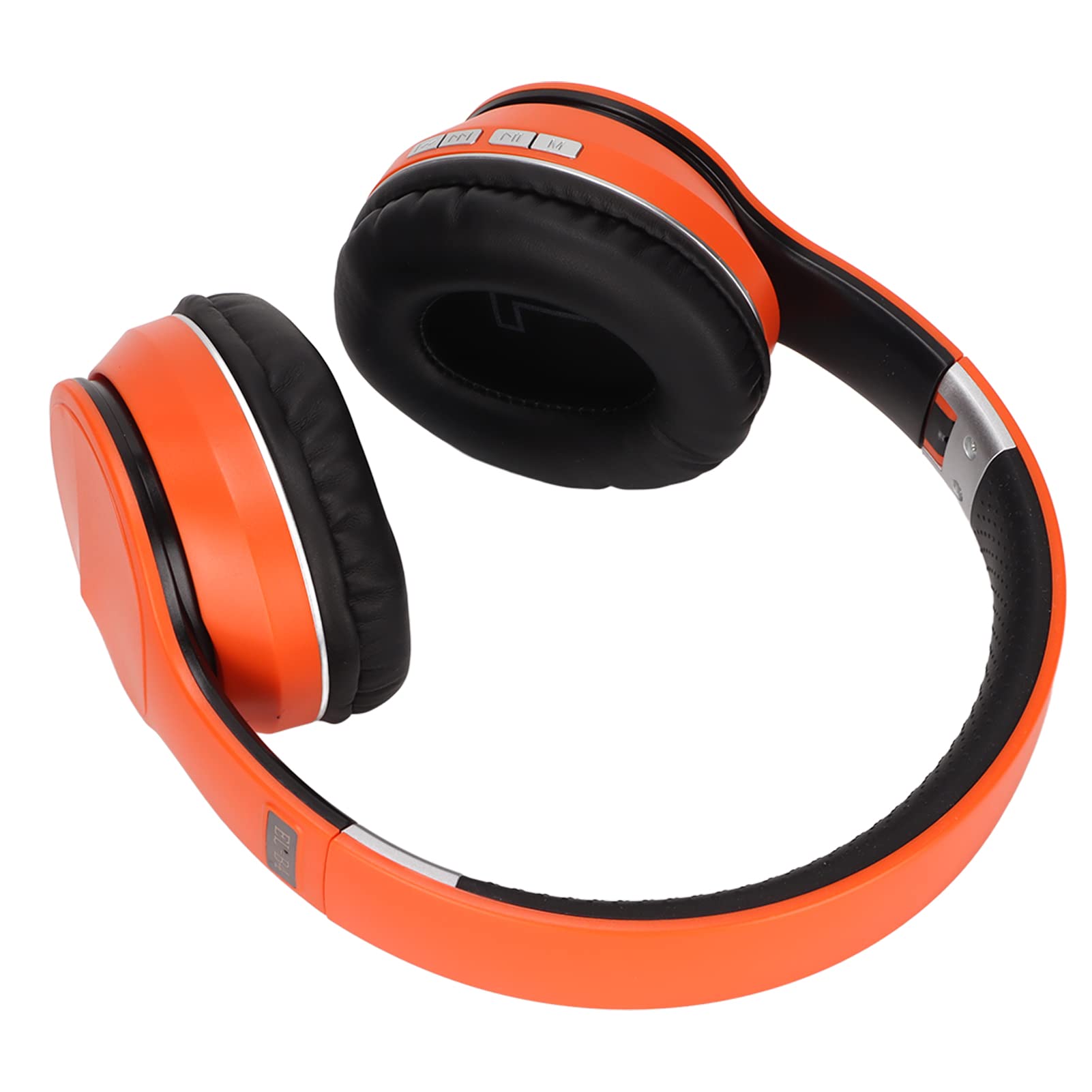 Cuffie Bluetooth ELB4 Cuffie pieghevoli wireless con Bluetooth 5.3 Connessione cablata AUX Riproduzione scheda di memoria Modalità FM per giochi sportivi Comoda fascia regol (Arancia)