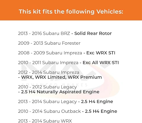 Miniatura 2 de Max Advanced Brakes Rear Brake Kit For 2008-2014 Subaru Impreza Forester Outback Legacy w11.26" Rear Rotor Replacement Geomet Coated OE Disc Brake