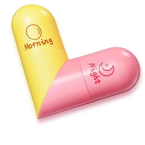 Bálsamo labial deformable de doble uso en forma de corazón, 2 piezas, miel, un extremo es incoloro, mientras que el otro extremo es rosa se puede