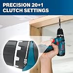 BOSCH CLPK22-120 12V Max Sans fil 2-Tool 3/8 po. Forage/conducteur et 1/4 po. Kit Combo pour conducteur d'impact avec 2 Piles, chargeur et boîtier
