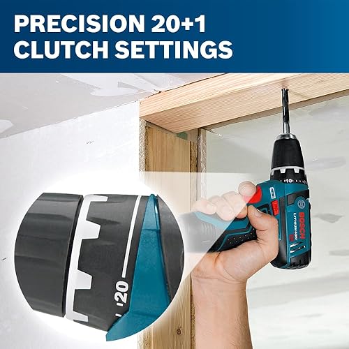 Miniatura 8 de Bosch CLPK22120- Kit combo de 2 herramientas taladro desarmador y armador de impacto con 2baterías de iones de litio 12-V cargador y estuche