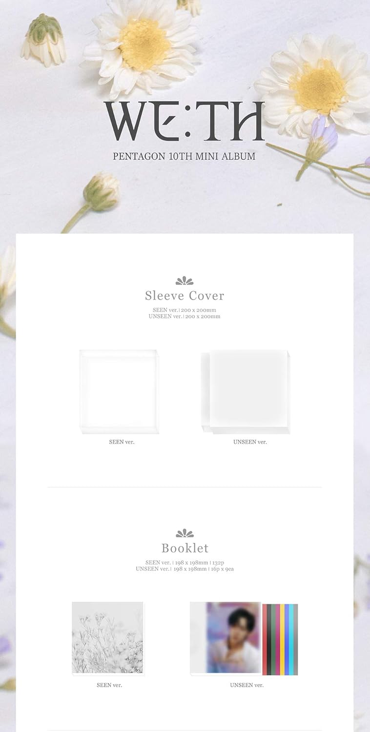 Cube Entertainment Pentagon - WE:TH (10th Mini) Album+Folded Poster+Extra Photocards Set (Unseen ver.)