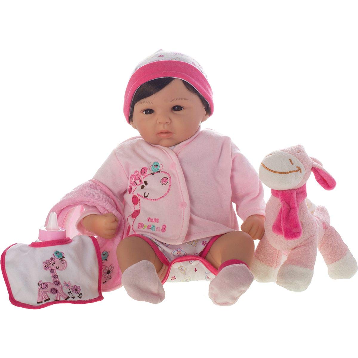 Paradise Galleries 19 Inch Realistic Reborn Baby Girl Doll with Soft  Lifelike Hair Piece Gift Set for Kids Ages and Up Tall Dreams