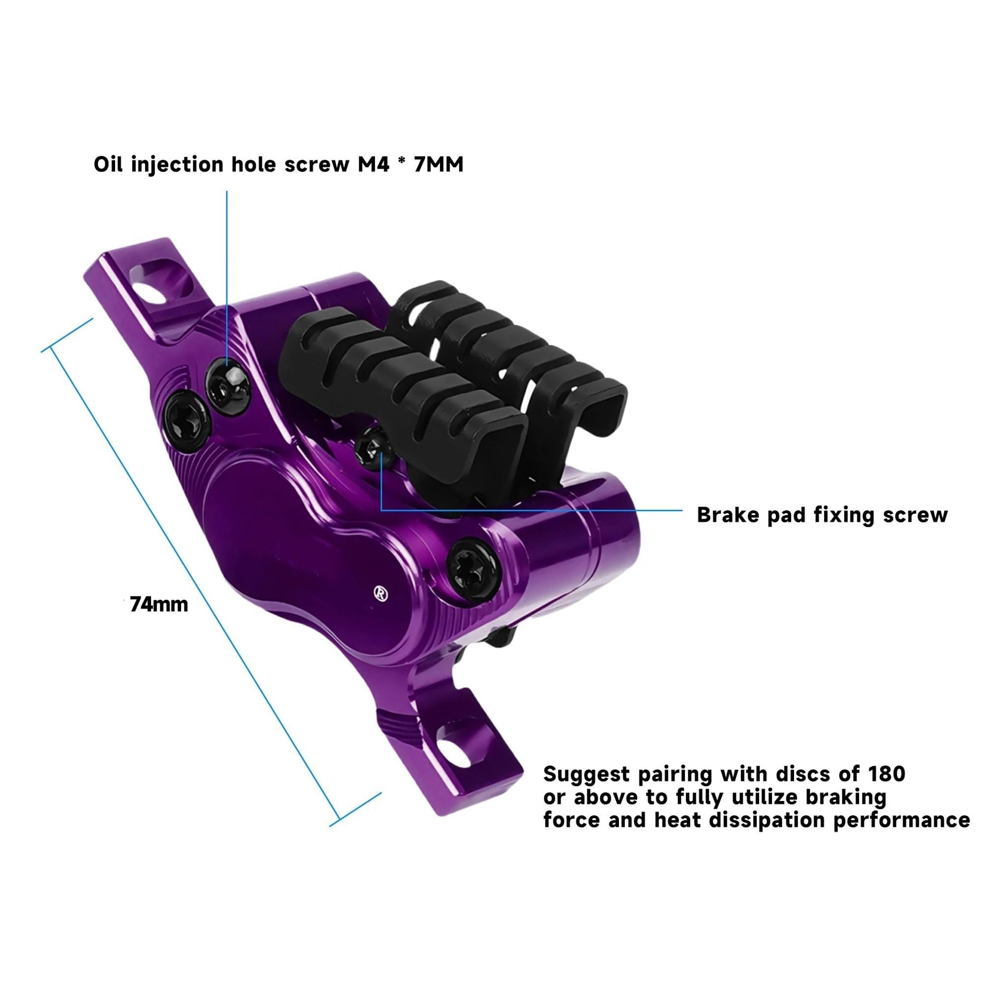 Bęben HamulACcowy Rowerowy MTB 4tłokowy hydrauliczny hamulec tarczowy 850mm 1500mm chłodzące klocki hamulcowe ciśnienie oleju AM DH hamulec tarczowy do roweru górskiego