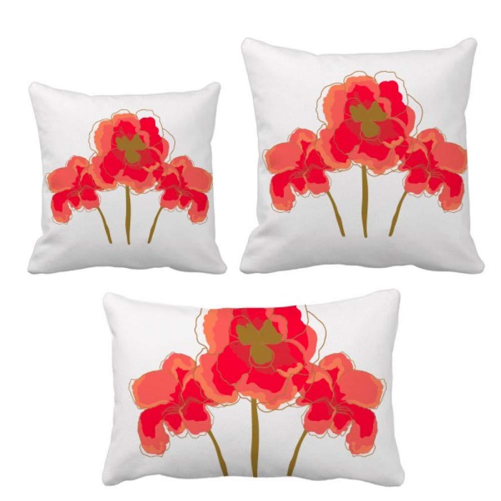 Peinture des fleurs coussins ensemble déco maïs pavot avec insert pour sofa