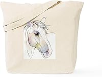 Vista 13 de CafePress Barn Stuff - Bolsa de compras de lona beige natural reutilizable para caballos