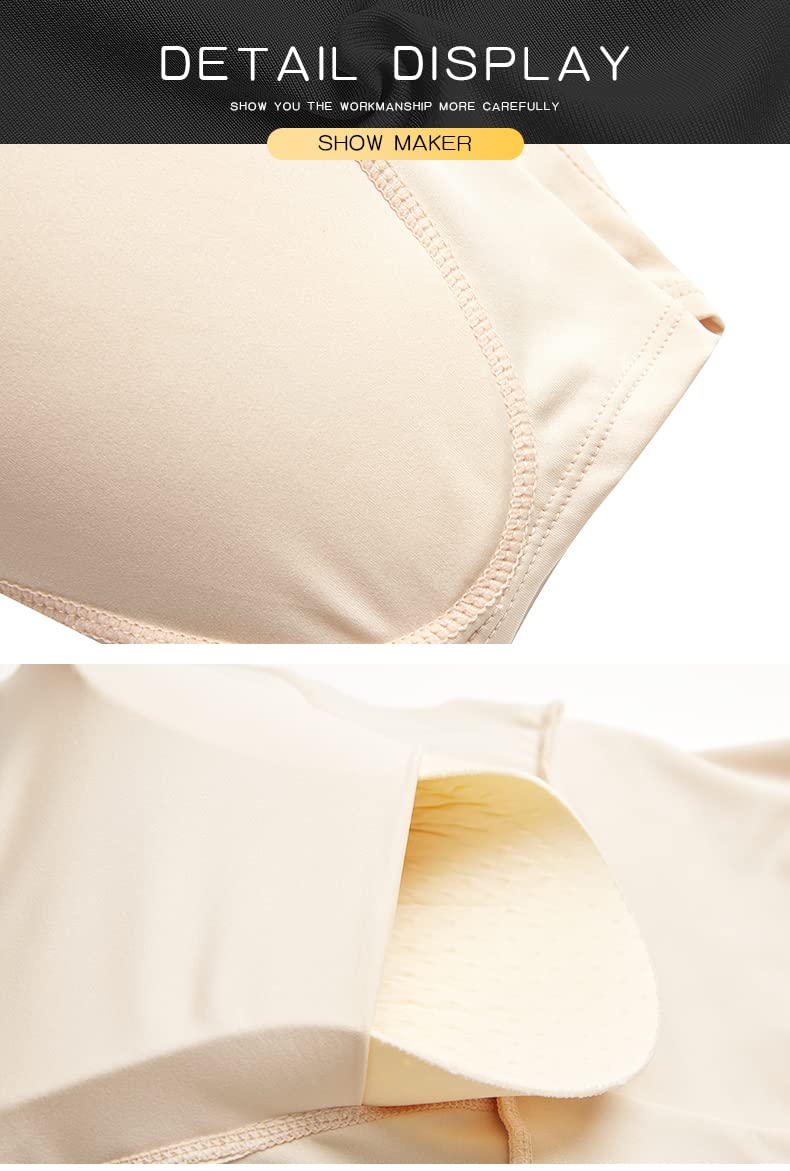 Big Ass Vrouwen Fake Ass Booty Hip Enhancer Taille Trainer Controle Shaping Shorts met Haak Butt Lifter Shapewear Slipje (Color : Beige, Size : S