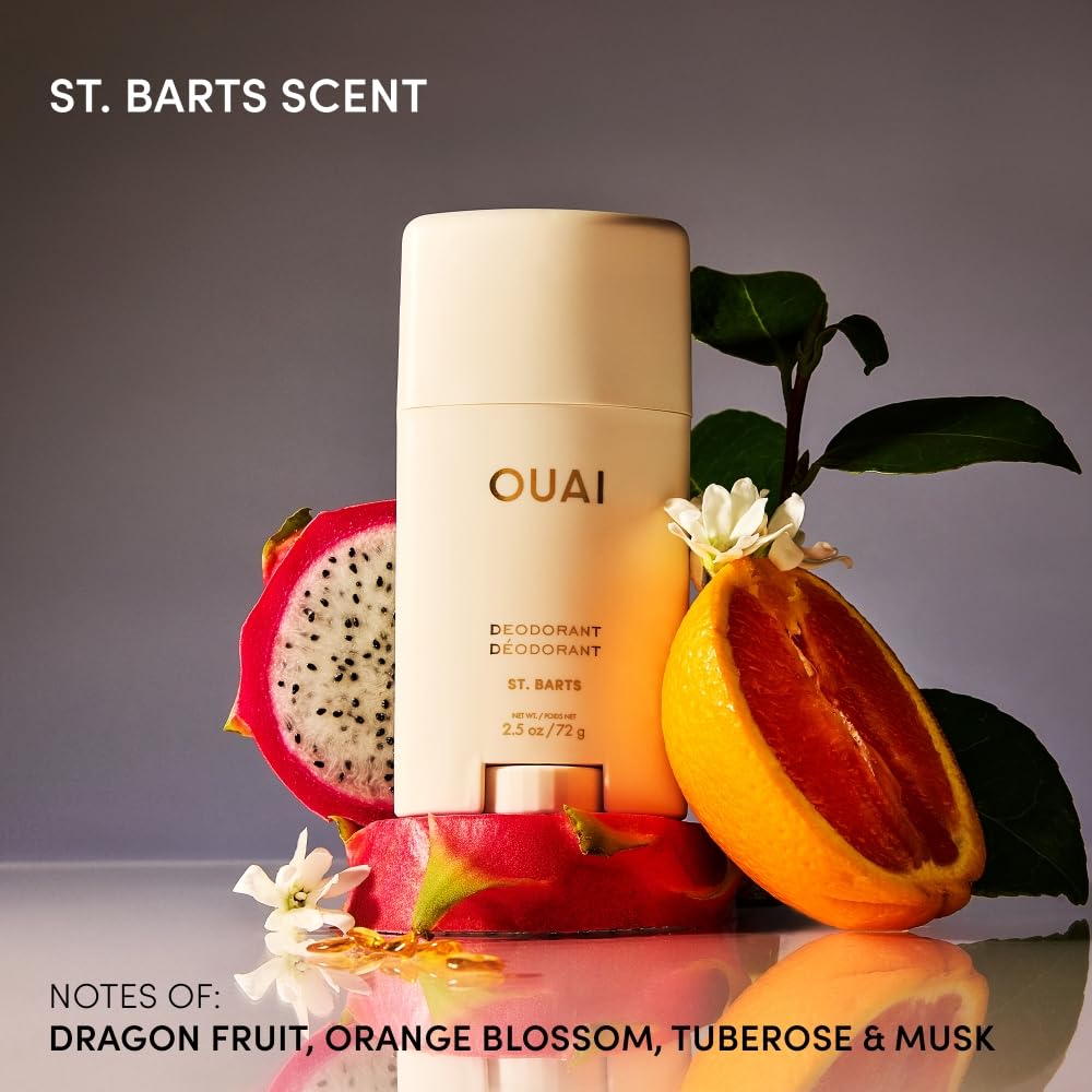 OUAI Aluminum-Free Deodorant for Women, Clear Application, 24-Hour Odor Control