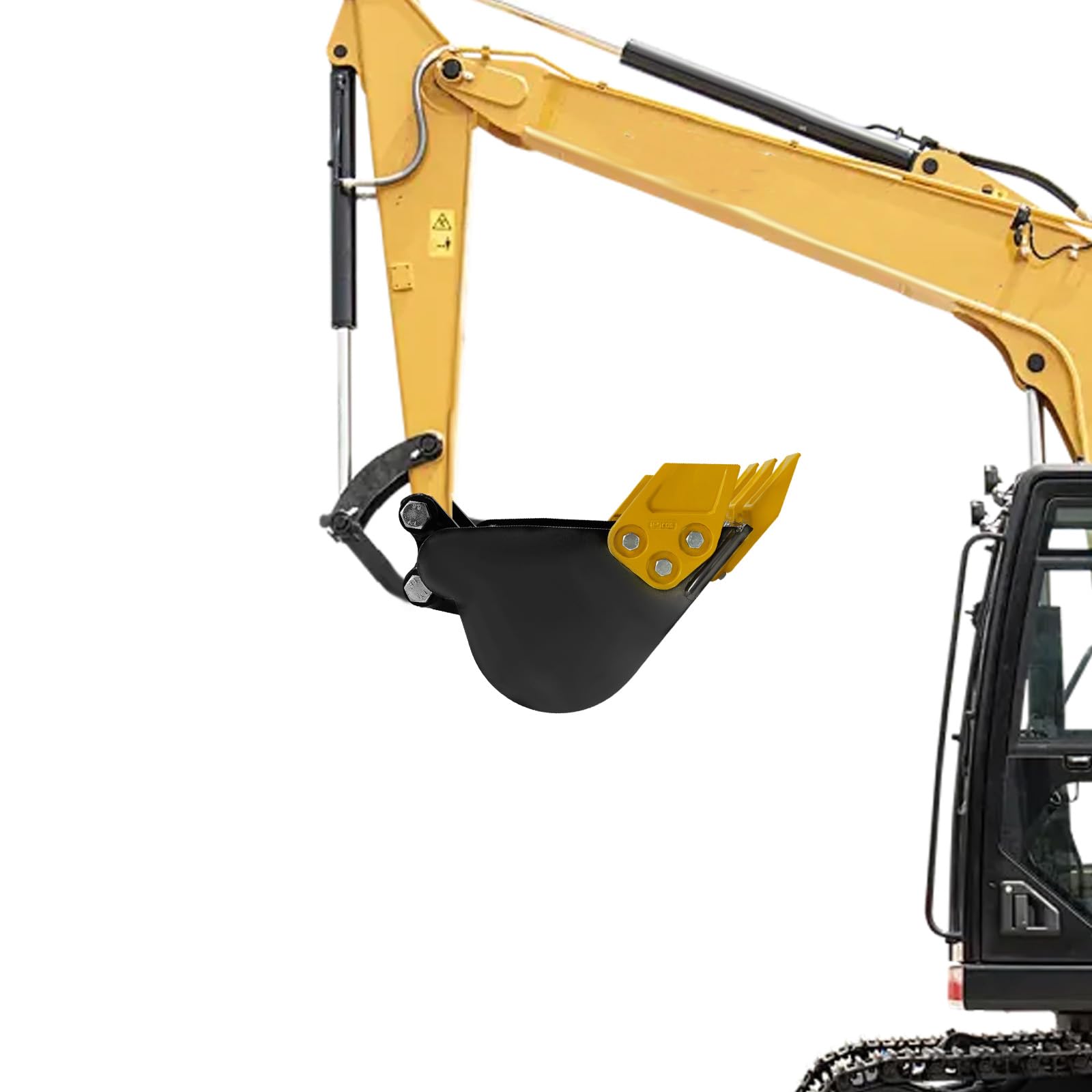 Minibaggerlöffel, Baggereimer für Minibagger 0,8-1,5t, 300mm Grablöffel aus Manganstahl mit 3 Zähnen, Kompatibel mit Mini Bagger 800-1500kg für Bodengraben, Landschaftsarbeiten
