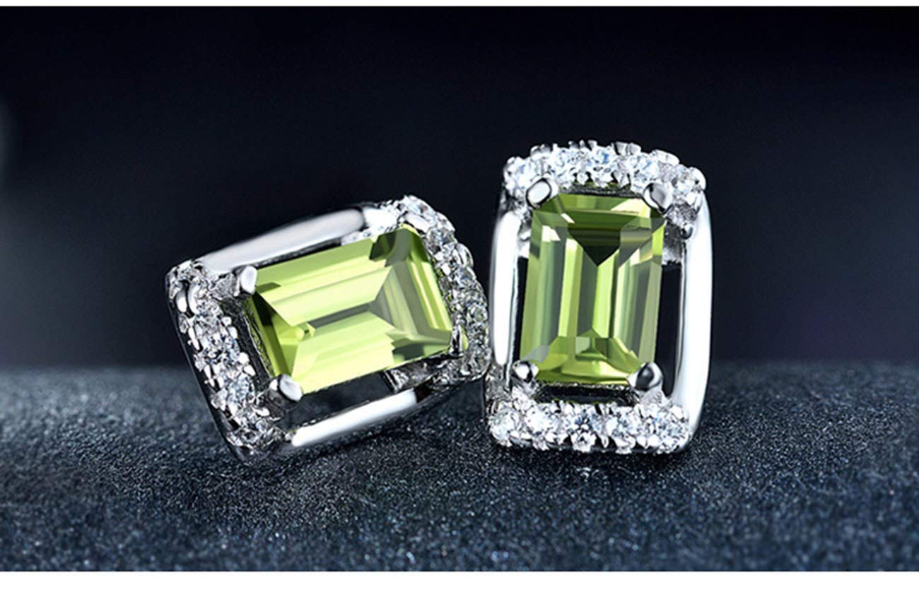 Pendientes Pendientes de Plata esterlina con Forma de Regalo para Damas, Diamantes y Diamantes.