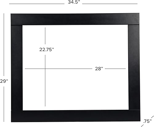 Vista 59 de Modern Ember Uptown - Kit de molduras para chimenea eléctrica, kit de 28 molduras para calentador eléctrico, insertos de chimenea eléctrica