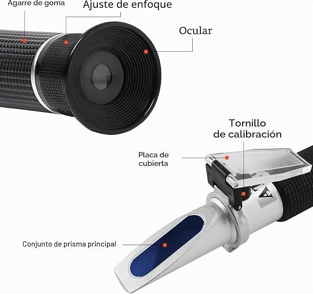 Foto 5 de 8 de QUMOX Refractómetro de salinidad del 0 al 28% con ATC