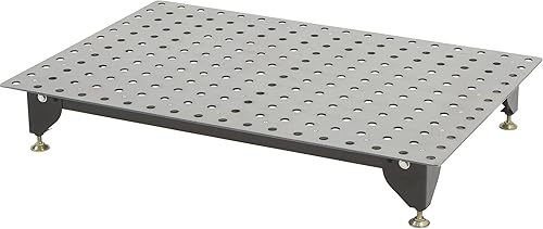 Miniatura 8 de Klutch Mesa de soldadura de acero, capacidad de peso de 600 libras, agujeros de 0.630 in, kit de montaje de metal de 24 piezas, mesas de soldadura