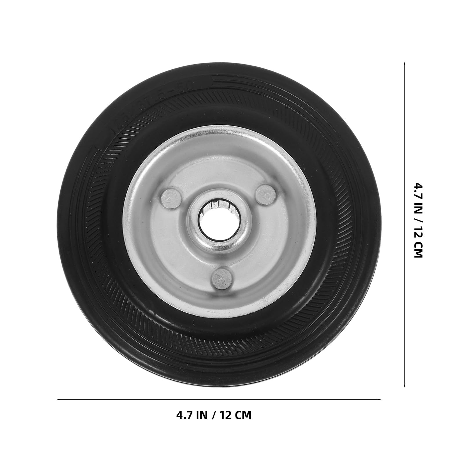 SHINEOFI Ruedas de Repuesto para Carretilla de Mano 2 Piezas, Goma Negra Rotación 360 Grados y Fácil Instalación para Carrito Utilitario y Remolque
