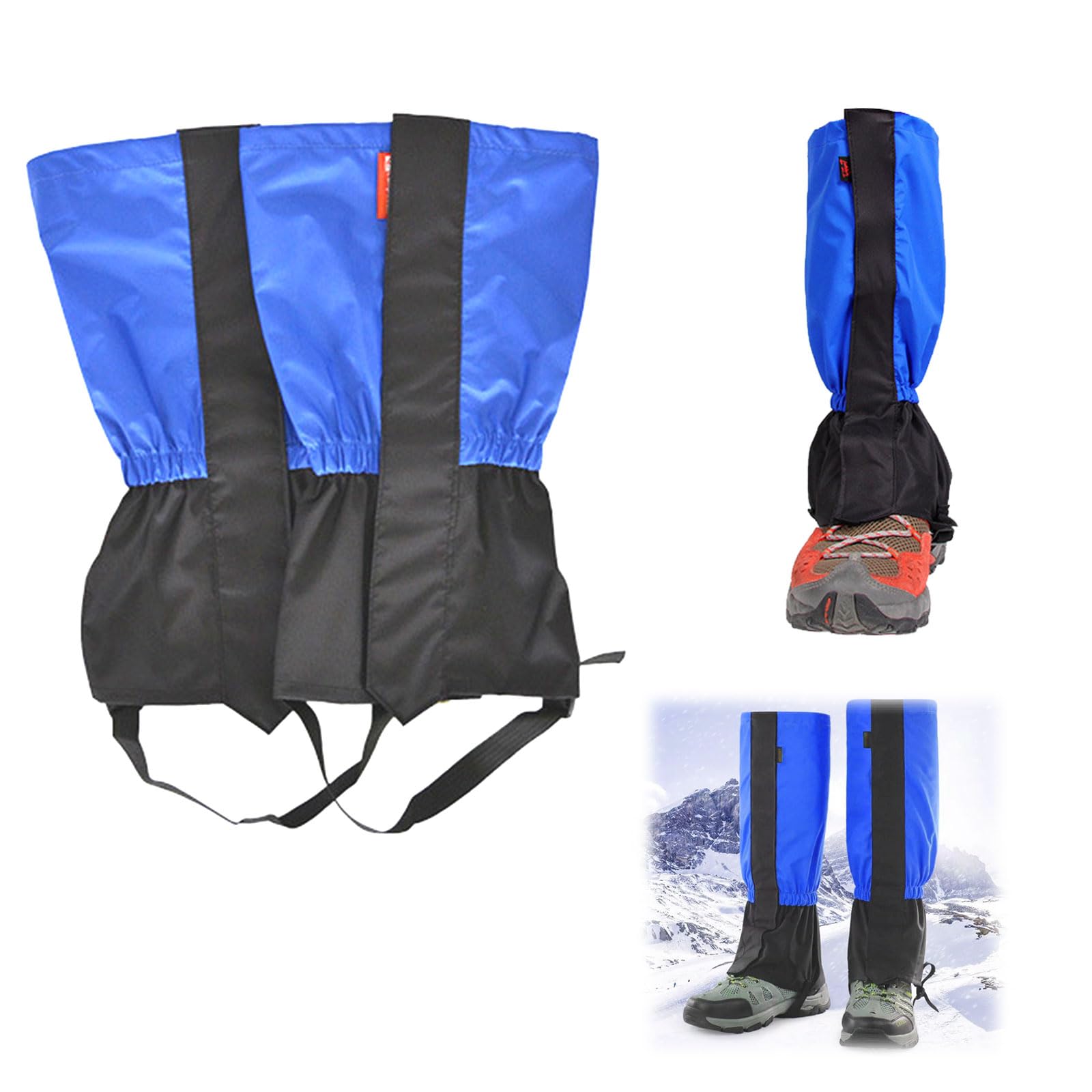 Helweet Getry turystyczne, wodoszczelne getry na nogi, getry śniegowe, getry outdoorowe, chronią buty i nogawki spodni podczas wędrówek i trekkingu, do aktywności outdoorowych, wędrówek, wspinaczki