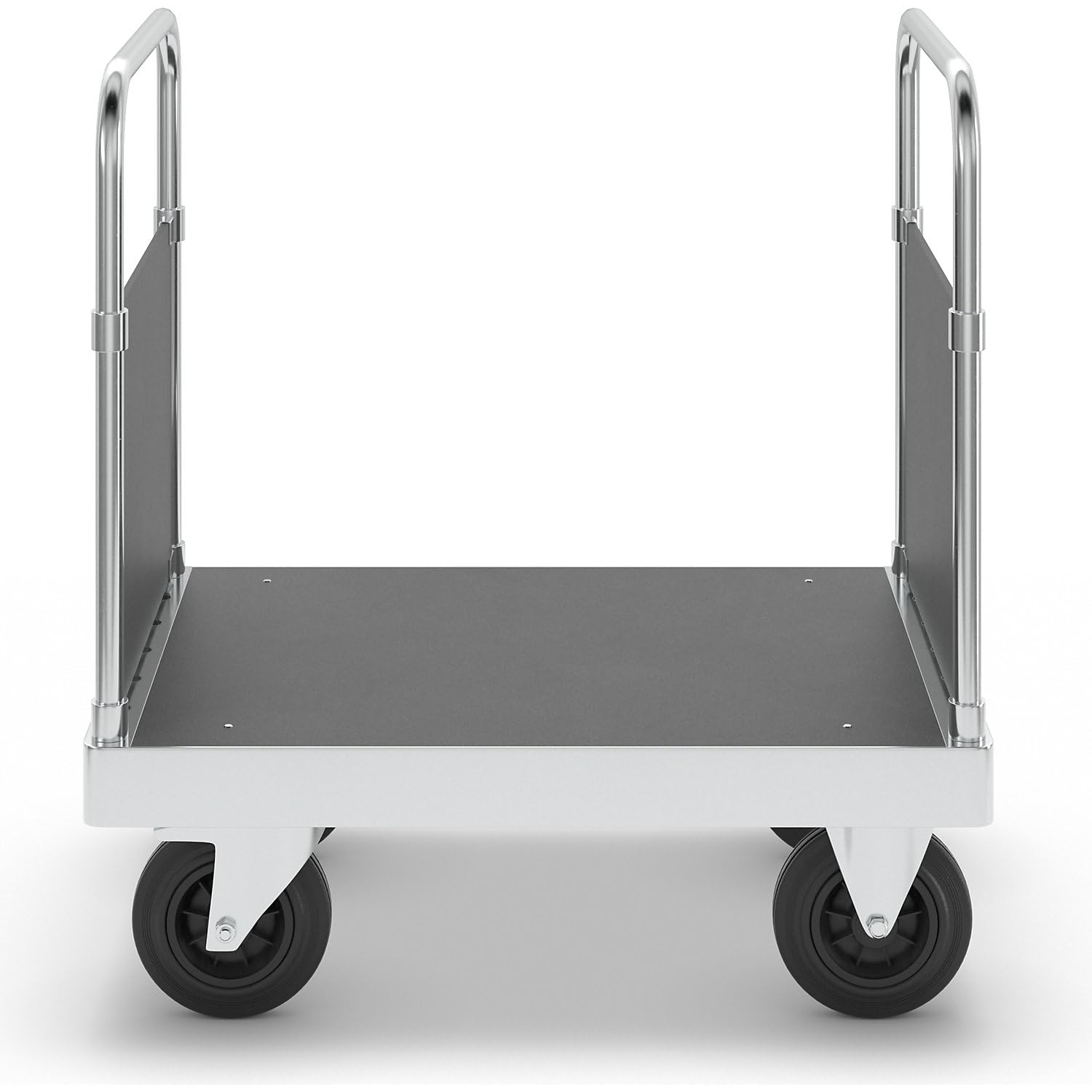 Erhard-Trading Industriebedarf Carrello con Piattaforma con 2 Fronte Pareti, Marrone, Legno, Piattaforma Truck con Due-Sided Walls, Carrello
