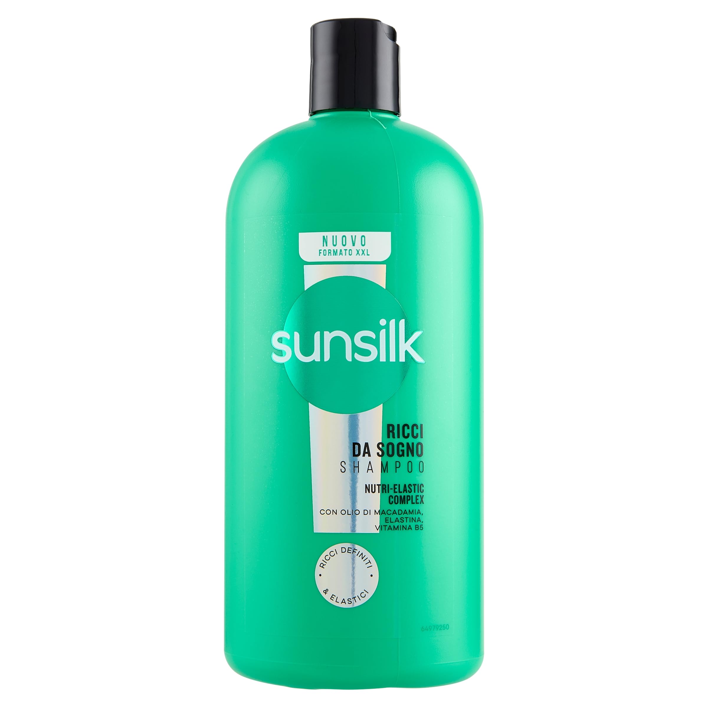 Sunsilk, Shampoo Ricci da Sogno, Shampoo per Capelli Ricci Definiti ed Elastici, Formula Arricchita con Nutri-Elastic Complex 250ml con Olio di Macadamia, Elastina e Vitamina B5, Formato XXL 810ml