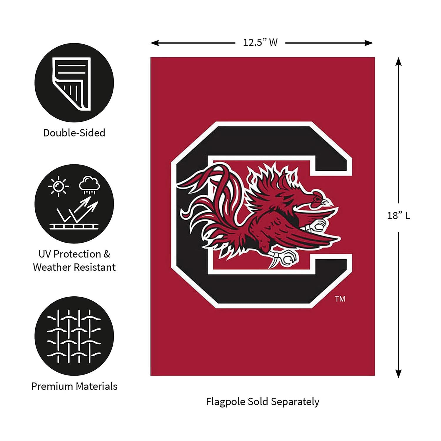 Rico Industries NCAA South Carolina Gamecocks - Bandera Atrevida De 3 X
