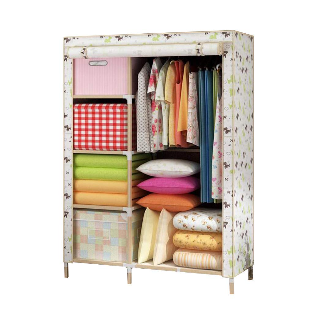 Placard portable anti-poussière avec grande armoire en tissu