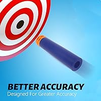 Vista 4 de EKIND 200 balas de espuma suave con punta de 2.8 pulgadas para pistolas Nerf N Strike, Azul