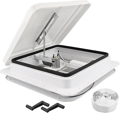 Miniatura 8 de RVMATE Ventilador de ventilación de techo remoto de 14 pulgadas para caravanacámper remolque, control remoto, escape reversible, ventilador de