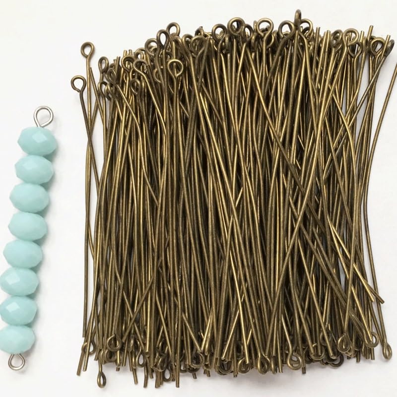 Bulk 200 Antique Brass Eye pins 45 mm Long 22 Gauge