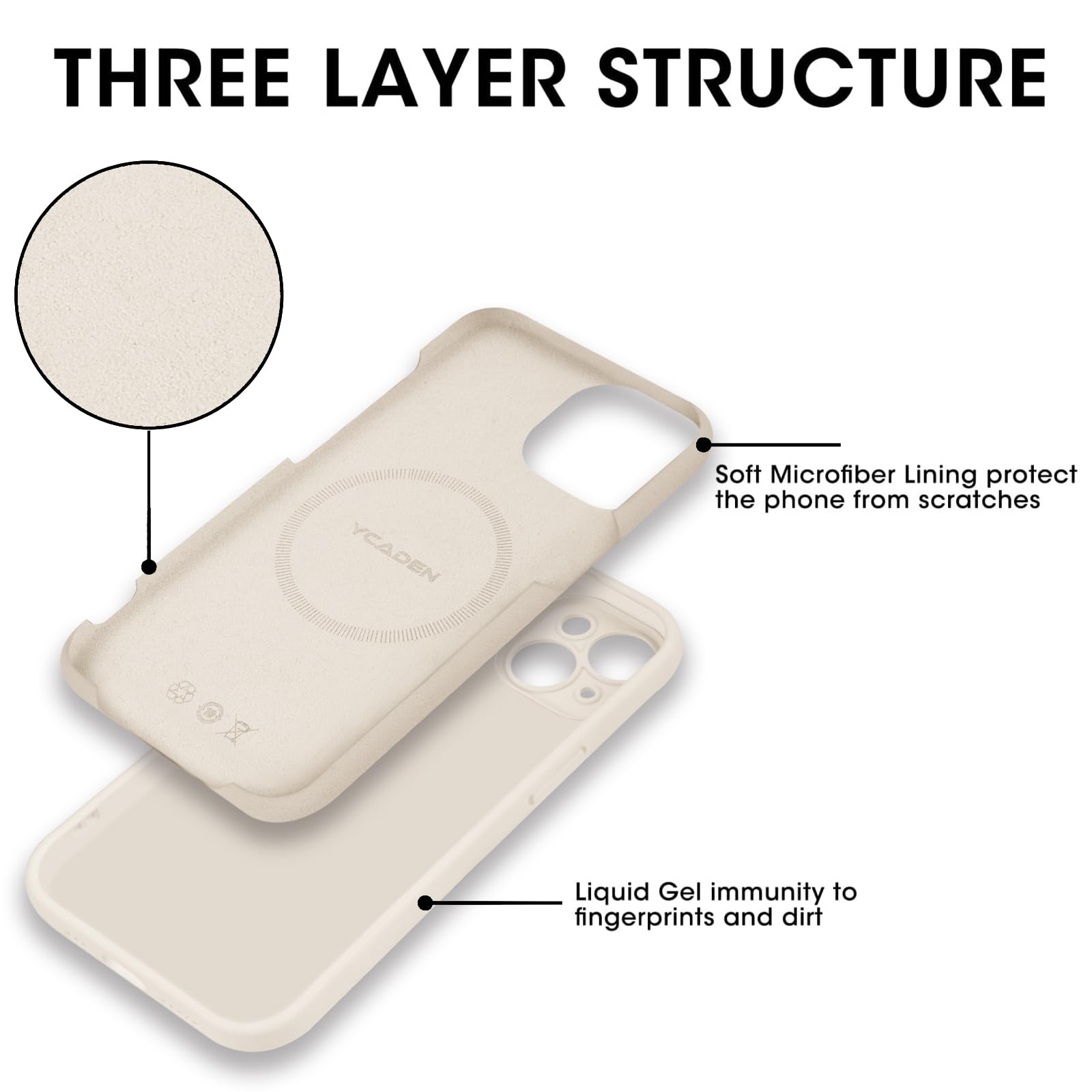 Magnetische IPhone 14/13 Hülle – MagSafe Kompatibel, Mit Schleifen-Muster, Transparent & Stoßfest