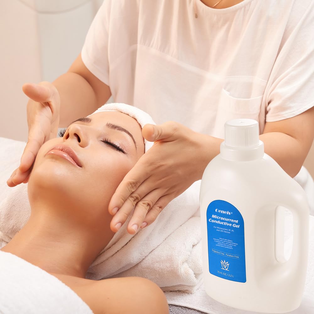 Oeneis Microcurrent Conductive Gel for Face, Hydrating Collagen Radio Frequency Gel, with Hyaluronic Acid & Aloe Vera, Fragrance-Free, Paraben-Free, 75 fl oz