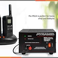 Vista 5 de Pyramid Universal Compact Bench Power Supply - 12 Amp Linear Regulated Home Lab Benchtop AC-to-DC 12V Converter w/ 13.8 Volt DC 115V AC 270 Watt