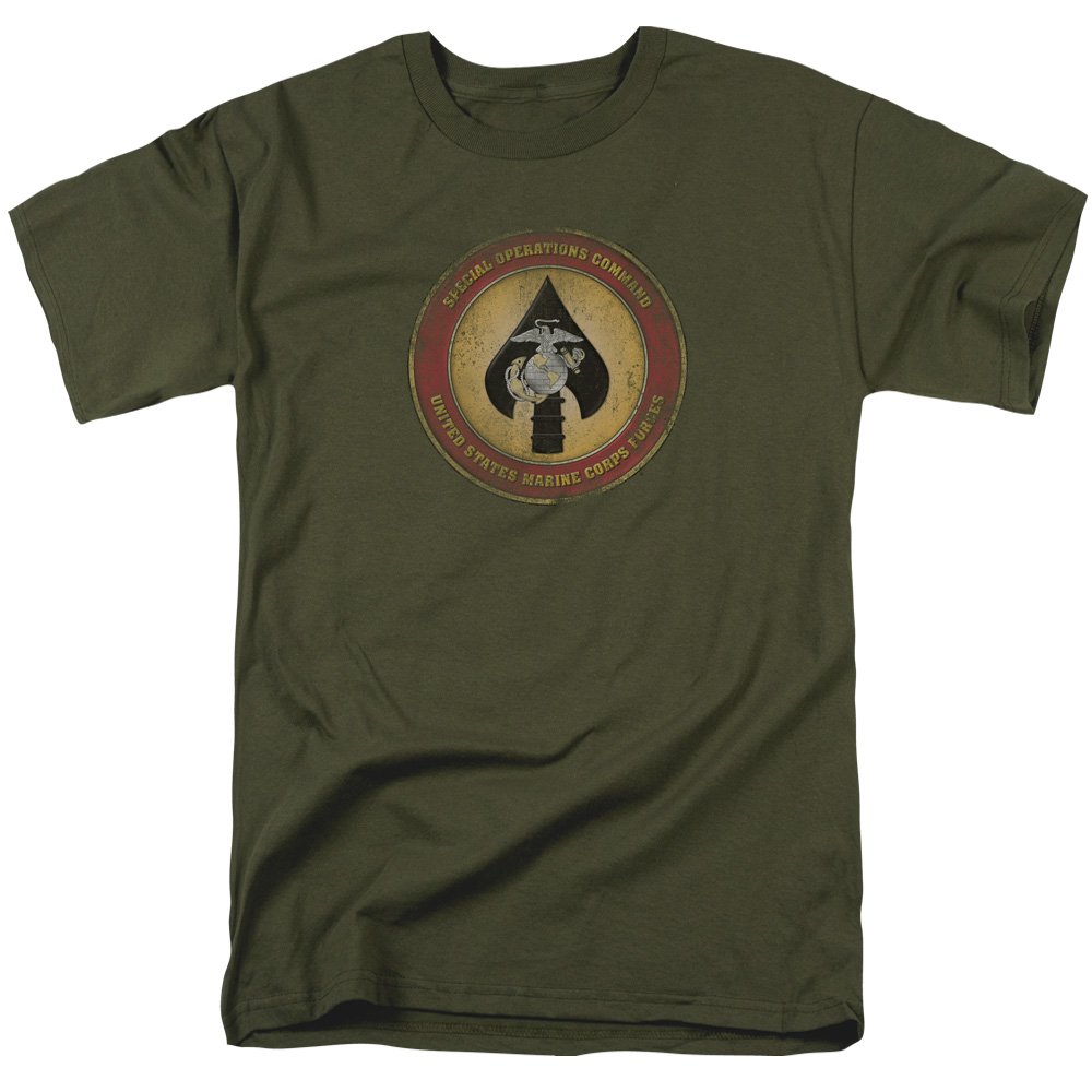 US Marine Corps Special Operations Command Patch Green Men's Tee Shirt