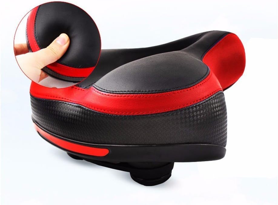 BigTron Leather Soft Bicycle Saddle Dual Spring Suspension Bike Seat