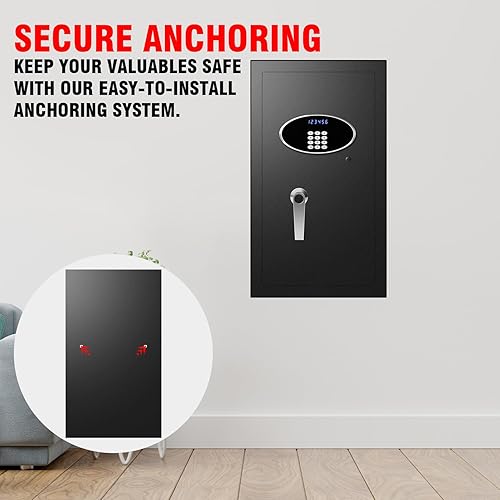 Miniatura 8 de Fiel al tamaño Caja fuerte de alta calidad para el hogar de 3.5 Cub, resistente al fuego, impermeable, con pantalla LCD, caja de seguridad con