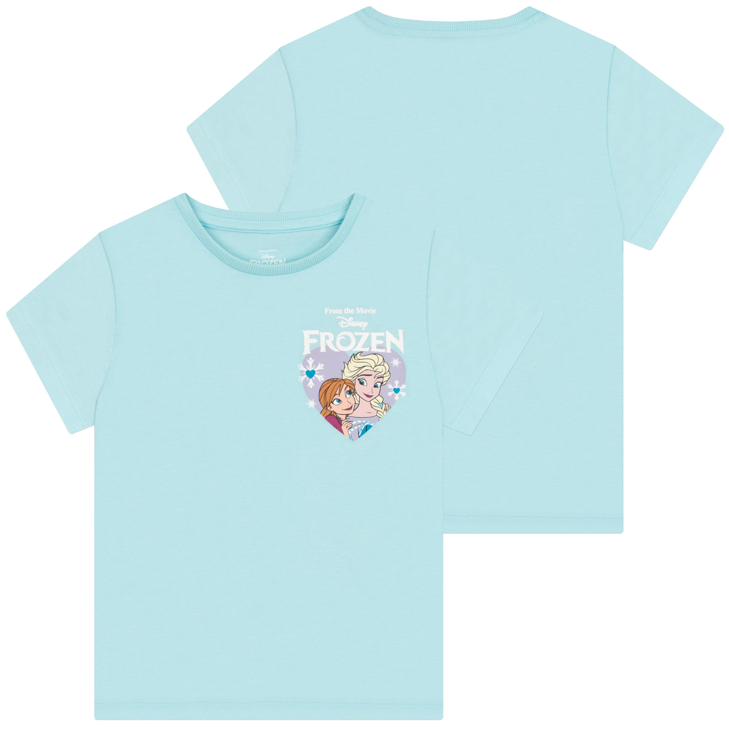 Disney Frozen Pack 3 Camisetas Niña con Elsa, Anna Y Olaf, Top Niña Manga Corta para El Verano, Ropa Niña