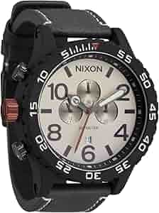 Amazon.com: NIXON 51-30 Chrono Leather A1392 - Black/Pumice