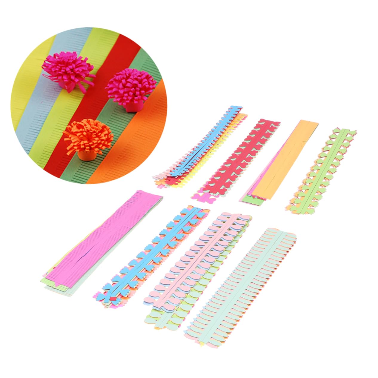TEHAUX DIY Paper Quilling Kit 8 Sets of Paper Strips Quilling Shapes for Crafts