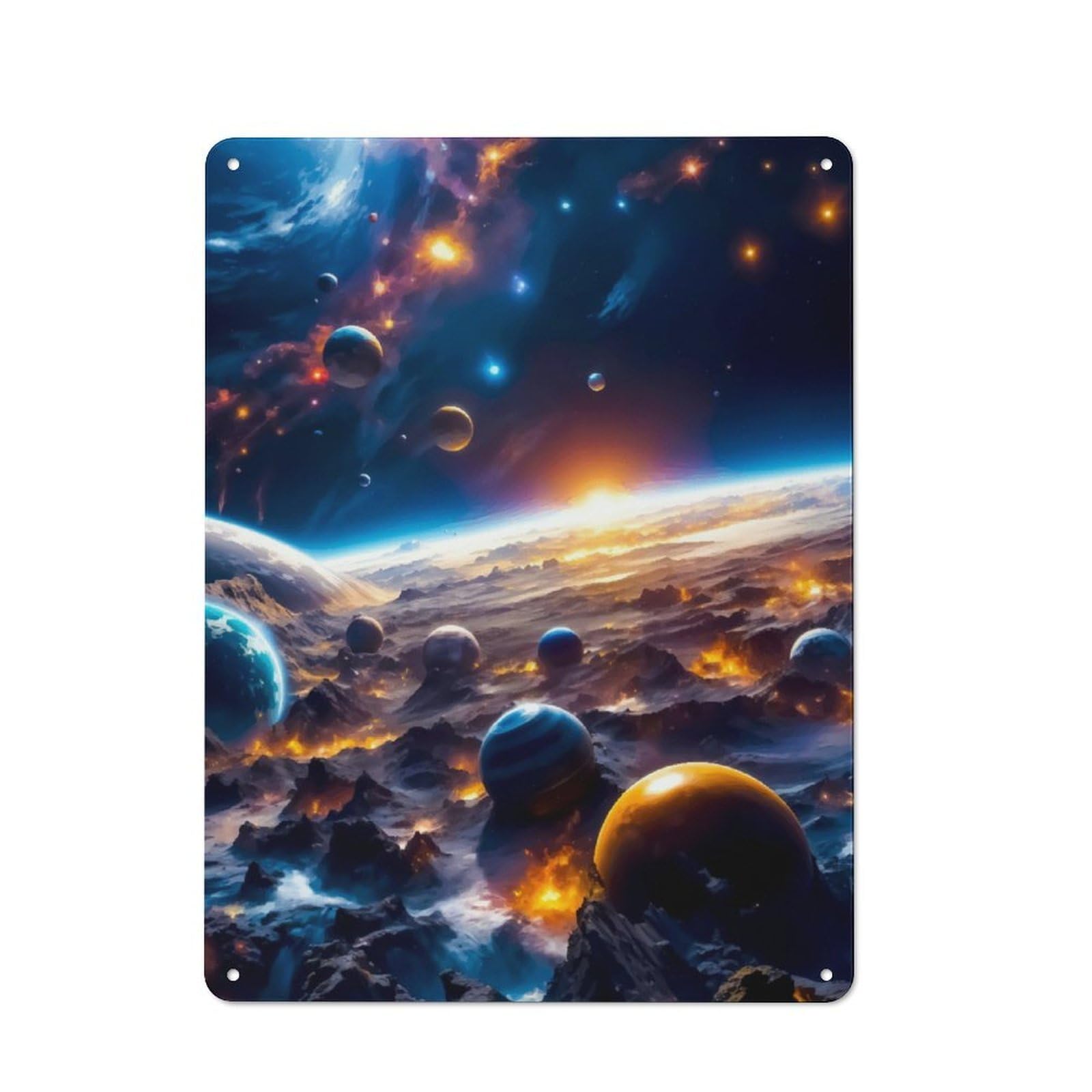 Junmoney Planetary Mantle For Garden Room Or Summerhouse, Retro Metal Sign 40X30cm, For Metal Sign Collectors, For Vintage Wall Decor Fans