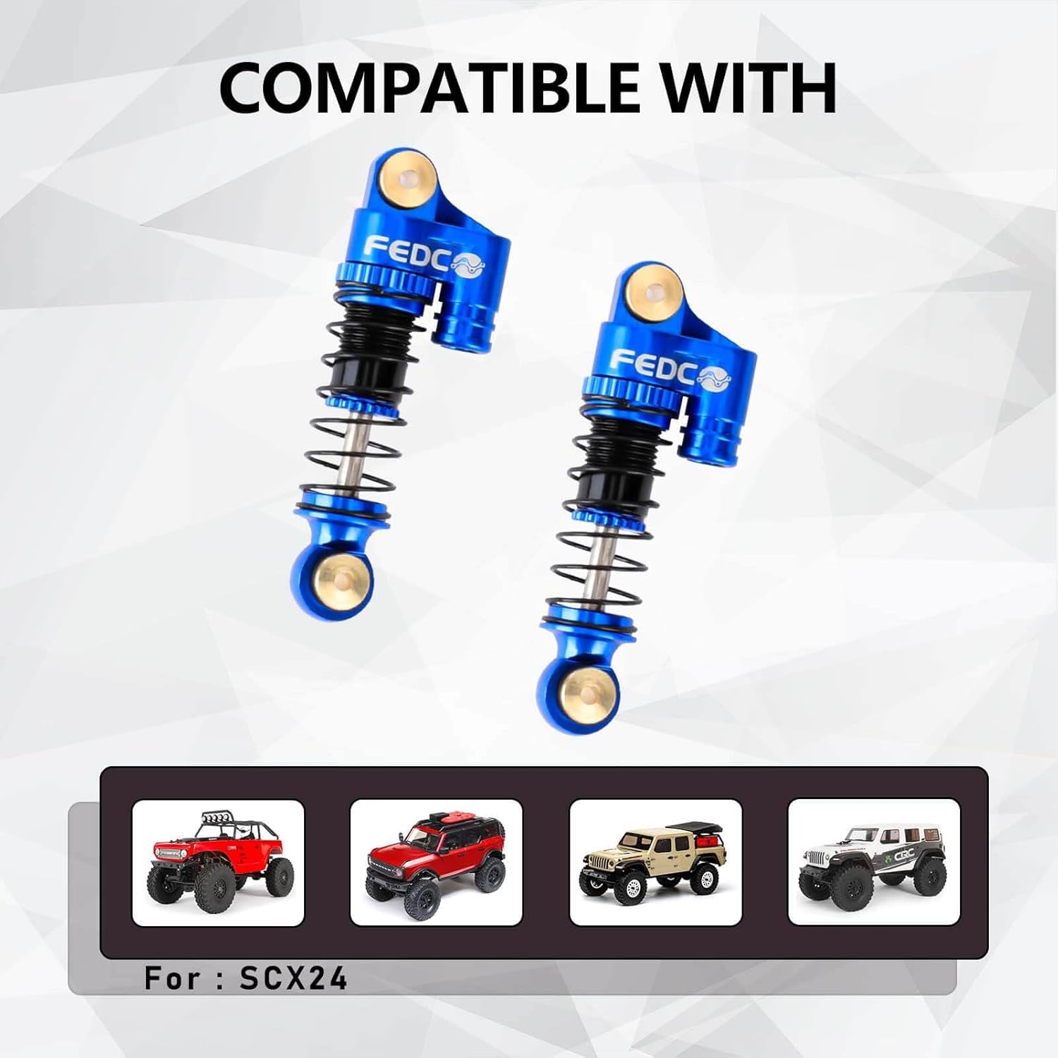 SCX24 Shocks 32MM Oil-Filled Shocks CNC Aluminum Threaded Shock Absorber For Axial SCX24 Upgrade Parts 1/24 RC Crawlers