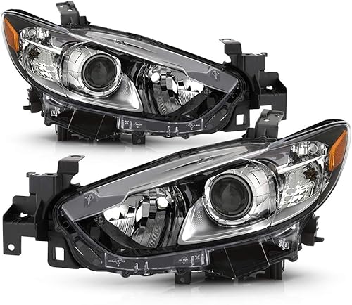 Miniatura 1 de ACANII - Para [modelo halógeno] 2014 2015 2016 2017 Mazda 6 Faros delanteros de repuesto para conductor y pasajero