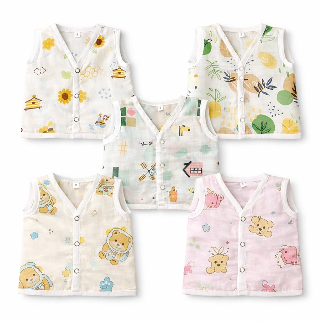 5 pcs Muslin Cotton Button Jabla,...