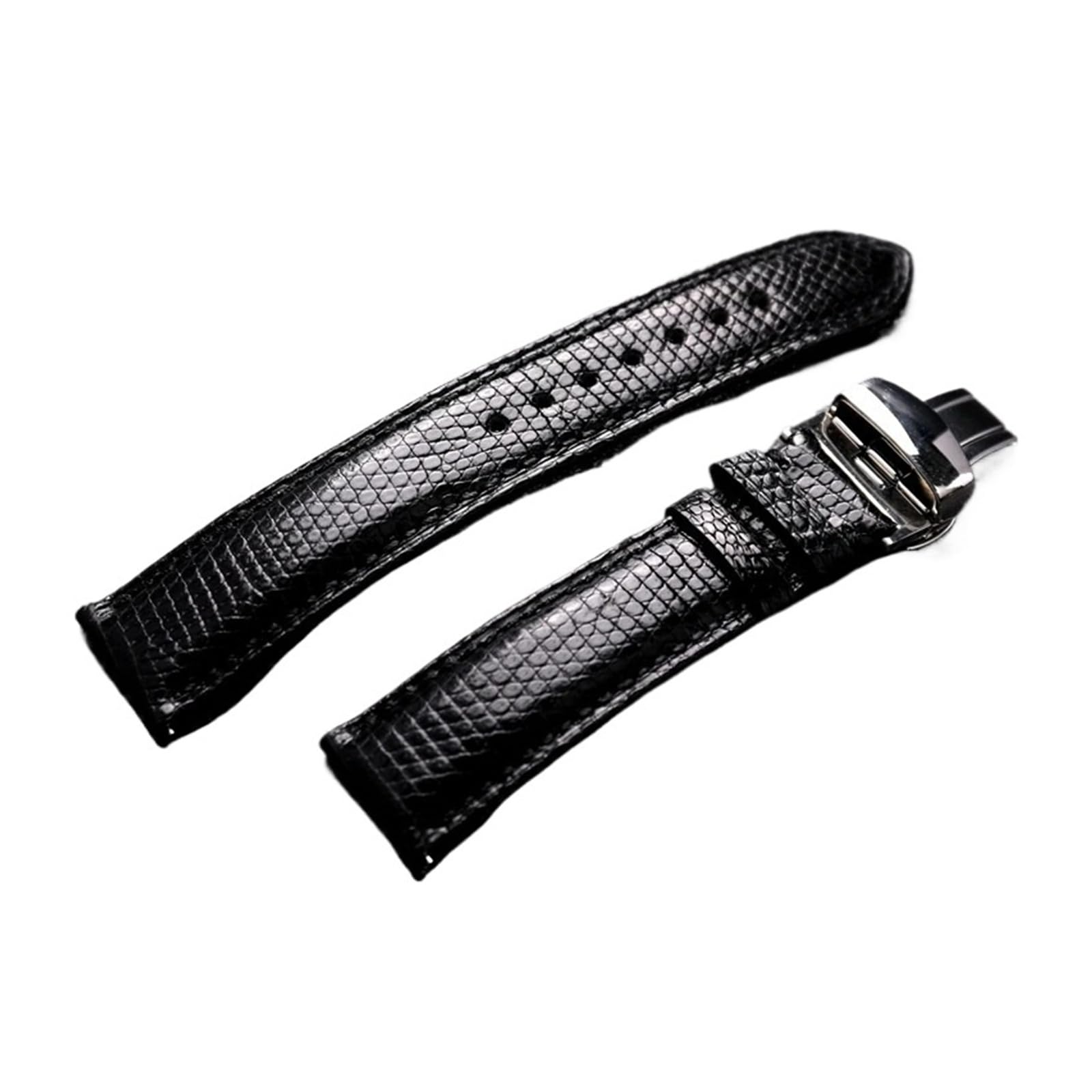 Cinturino in pelle con chiusura a farfalla da 18, 19, 20, 21, 22 mm, cinturino a sgancio rapido, marrone e nero, da uomo.