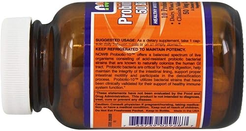 Miniatura 3 de Now FOODS SPO Probiotic 10 50 mil millones Vcap 50 unidades