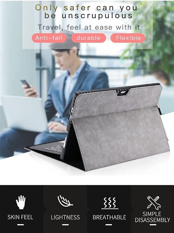 Protective Case for Surface Go 4/Go 3/Go 2 /Surface Go Tablet,Surface Go Case with Stylus Holder,Compatible with Type Cover Keyboard, Slim Lightweight Business Cover Accessories, (Black)