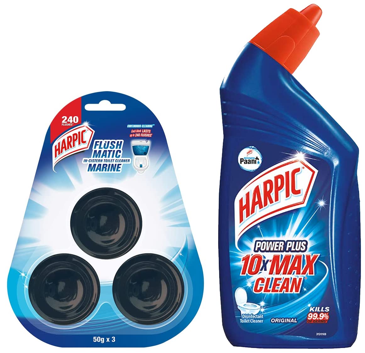 Buy Harpic Flushmatic InCistern Toilet Cleaner Blocks, Marine 150 g