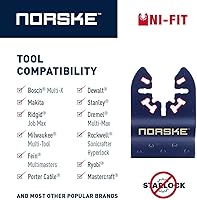 Vista 6 de Norske Tools NOTP274 - Cuchillas oscilantes para múltiples herramientas de 2-3/4 pulgadas (2-3/4 pulgadas), ajuste universal para cortar madera
